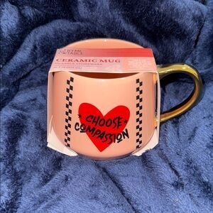 Choose Compassion Ceramic Mug with Gold Handle